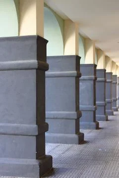 Modern colonnade Stock Photos
