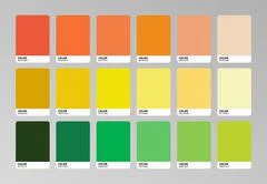 Modern Color Palette Swatch Set Trendy Colour Catalog Samples