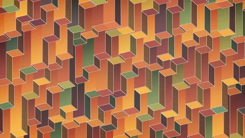 Modern colored cubes pattern seamless loop animation. 3d rendering. 4K, UHD Stock Footage 119602737