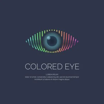 Modern colored logo eye Stock Illustration