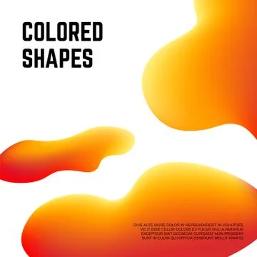 Modern colored shapes background. Abstract fluid elements, contemporary art 스톡 일러스트
