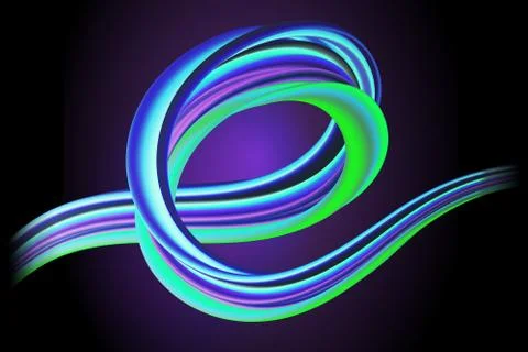 Modern Colorful 3D Flow Dynamic Wave. Stock Illustration