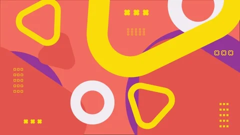 Modern colorful abstract background featuring geometric shapes and elements Stock Footage 304940330