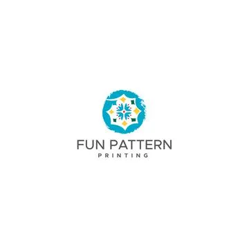 Modern colorful design FUN PATTERN logo design Stock Illustration