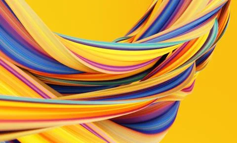 Modern colorful flow background. 3D illustration Stock Illustration