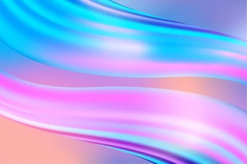 Modern colorful flow background. Wave liquid shape in blue and pink colors Stock Illustration