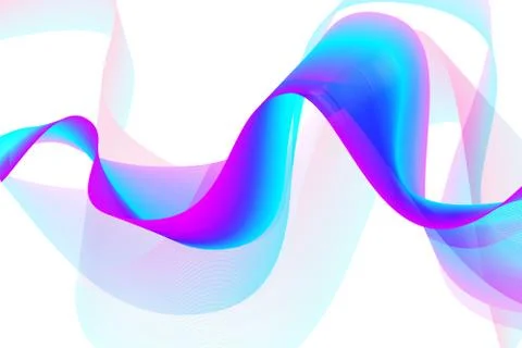 Modern colorful flow background. Wave shape in blue and magenta color design  Stock Illustration