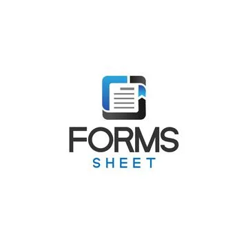 Modern colorful FORMS SHEET digital logo design Illustrazione stock