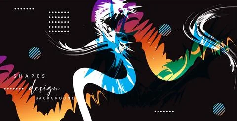 Modern colorful gradient background patterns, abstract geometric shape grap.. Stock Illustration