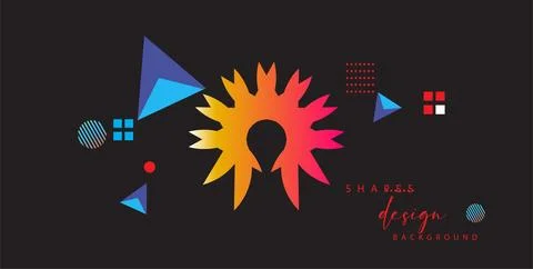 Modern colorful gradient background patterns, abstract geometric shape grap.. Stock Illustration