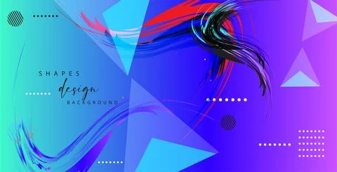 Modern colorful gradient background patterns, abstract geometric shape grap.. Stock Illustration