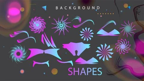 Modern colorful gradient background patterns, abstract geometric shape grap.. 库存插图
