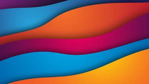 Modern colorful, gradient dynamic geometric abstract background with shadow o Stock Illustration