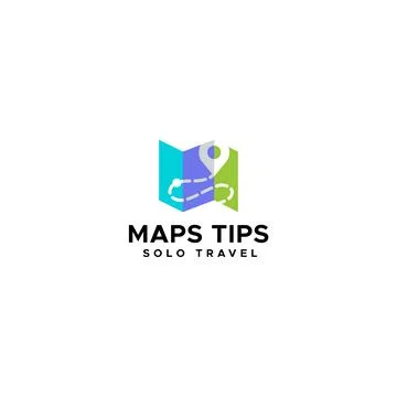 Modern colorful MAPS TIPS direction logo design Stock Illustration