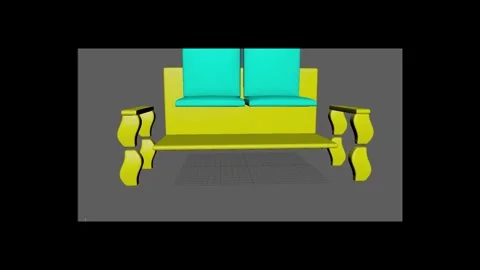 Modern Colorful Sofa Vídeos de archivo 346895680