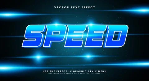 Modern Colorful Speed editable text effect Template Stock Illustration