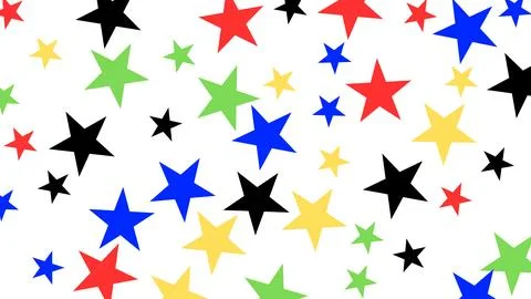 Modern colorful star pattern with repeating seamless layout and cheerful st.. Stock Illustration
