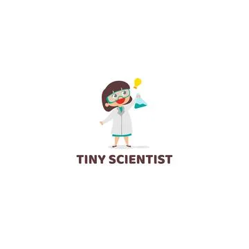 Modern colorful TINY SCIENTIST healthy logo design Stock Illustration