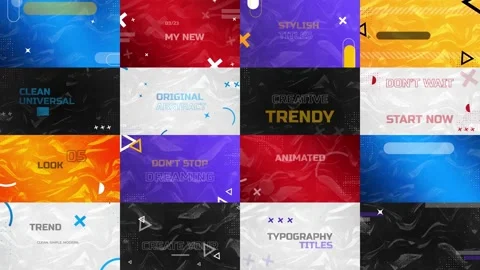 Modern Colorful Titles 스톡 After Effects