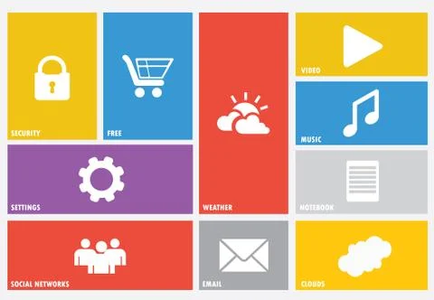 Modern colorful user interface vector Illustrazione stock