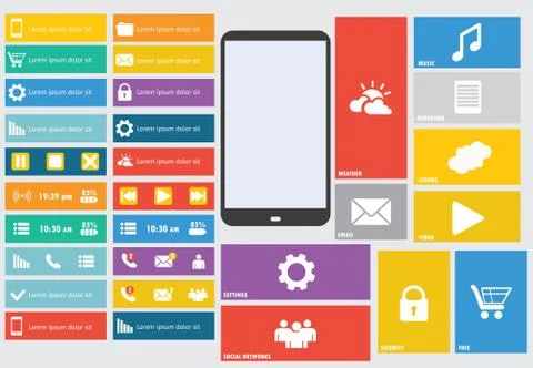 Modern colorful user interface vector イラスト素材