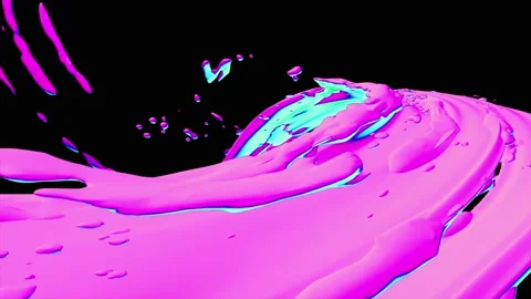 Modern colorful wave liquid shape splashing isolated. Stock Footage 105242196