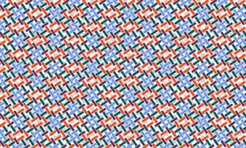 Modern Colorful Woven Geometric Pattern Stockillustratie