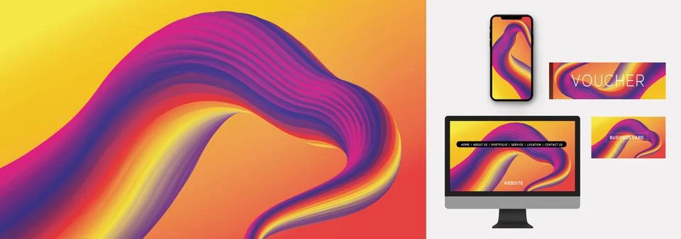 Modern colourful fluid background suitable for all design Stock Illustration