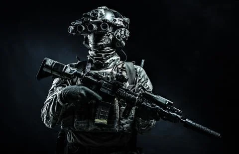 Modern combatant Stock Photos