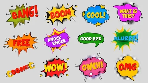 Modern Comic Bubbles 库存 After Effects