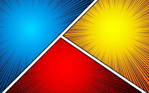 Modern comic page frame background design template Stock Illustration