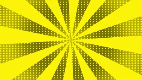 Modern comic style central rotating lines Yellow futuristic radial background Stock Footage 295925979