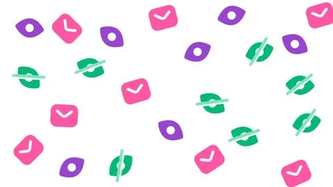 Modern communication and privacy icon pattern on white background Stock Footage 344909244