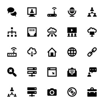 Modern Communication Icons Set イラスト素材