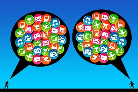 Modern communication Stock Illustration