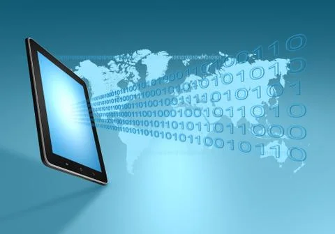 Modern communication technology Illustrazione stock