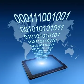 Modern communication technology Illustrazione stock