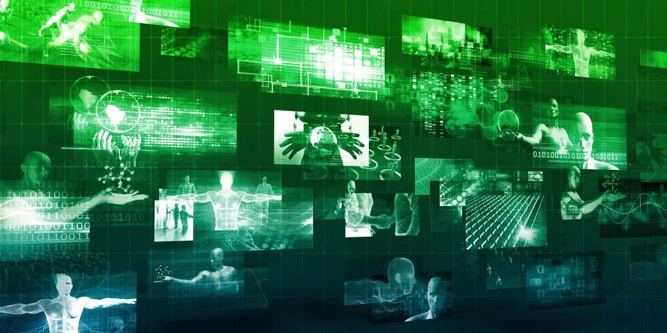Modern Communication Technology Illustrazione stock