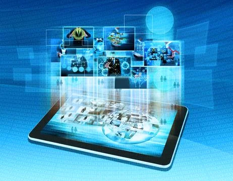 Modern communication technology Stock Photos