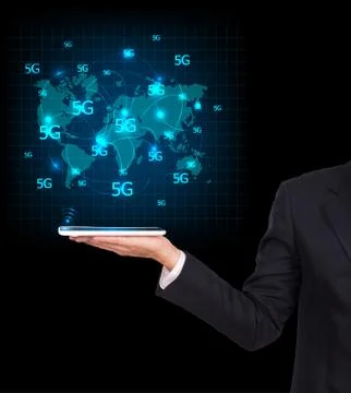 Modern communication technology tablets high tech, wide web connection concep Stock Illustration