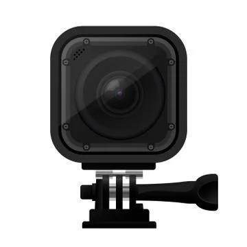 Modern compact action camera - extreme sport cam icon Stock Illustration