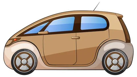 Modern Compact Car Vector Illustration Stock Illustration