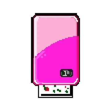 Modern compact photo printer pixel art vector illustration 스톡 일러스트