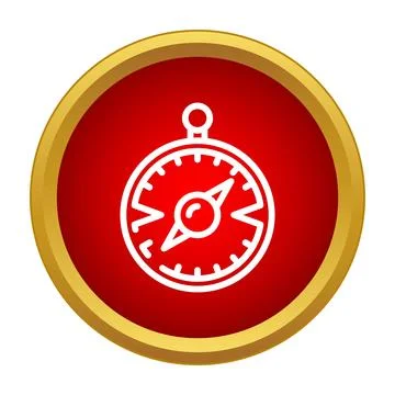 Modern compass icon navigating direction and travel concept Stock Illustration