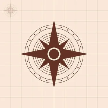 Modern Compass icon, Wind rose signs. Cardinal compass symbols : North, Sou.. Stockillustratie