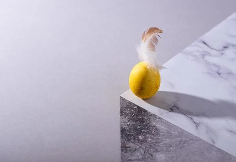 Modern composition with Easter eggs Stock Photos