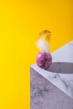 Modern composition with Easter eggs Stock Photos