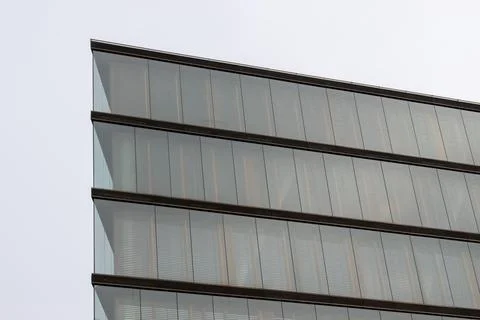 Modern composition with glass building Stock Photos