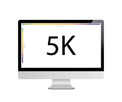 Modern computer with 5k resolution display Stock-Illustration