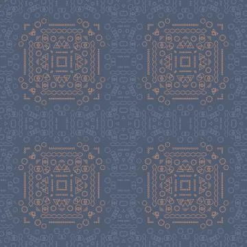 Modern, computer age shapes seamless pattern Illustrazione stock